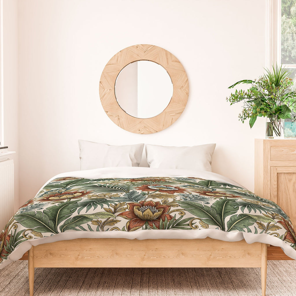Marta Barragan Camarasa Retro Jungle Garden Duvet Cover