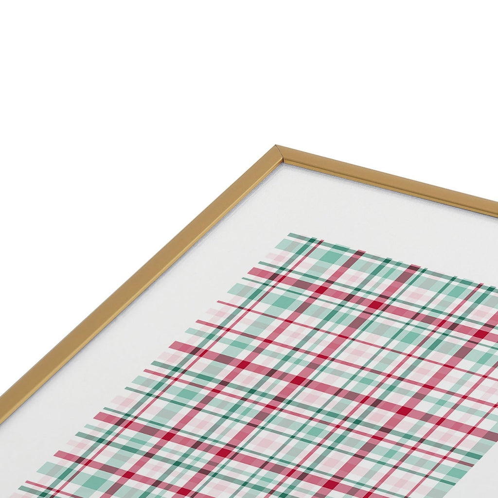 Lisa Argyropoulos Merry Vintage Plaid Metal Framed Art Print