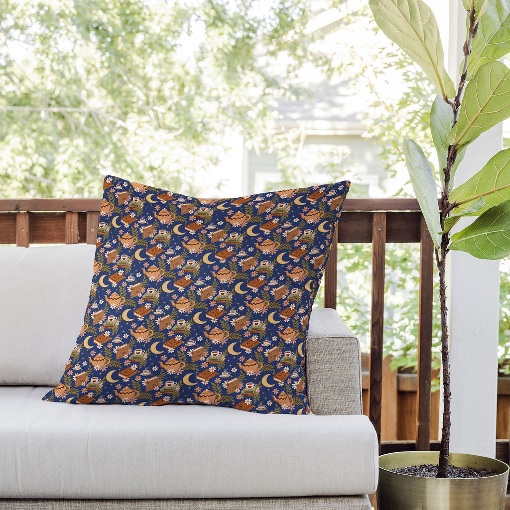 Avenie Moonlit Reading Nook II Outdoor Throw Pillow