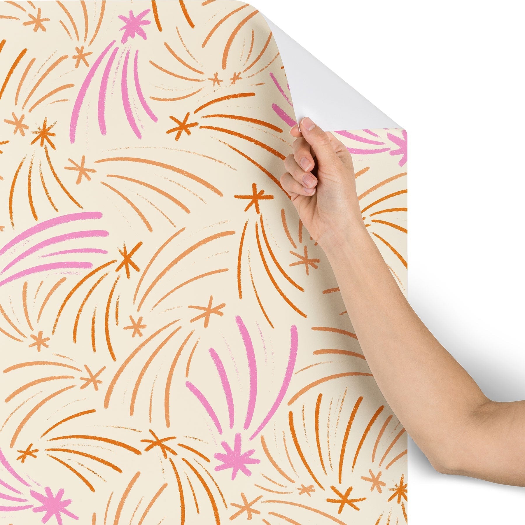 Little Om Pattern Shooting Stars cream Wallpaper