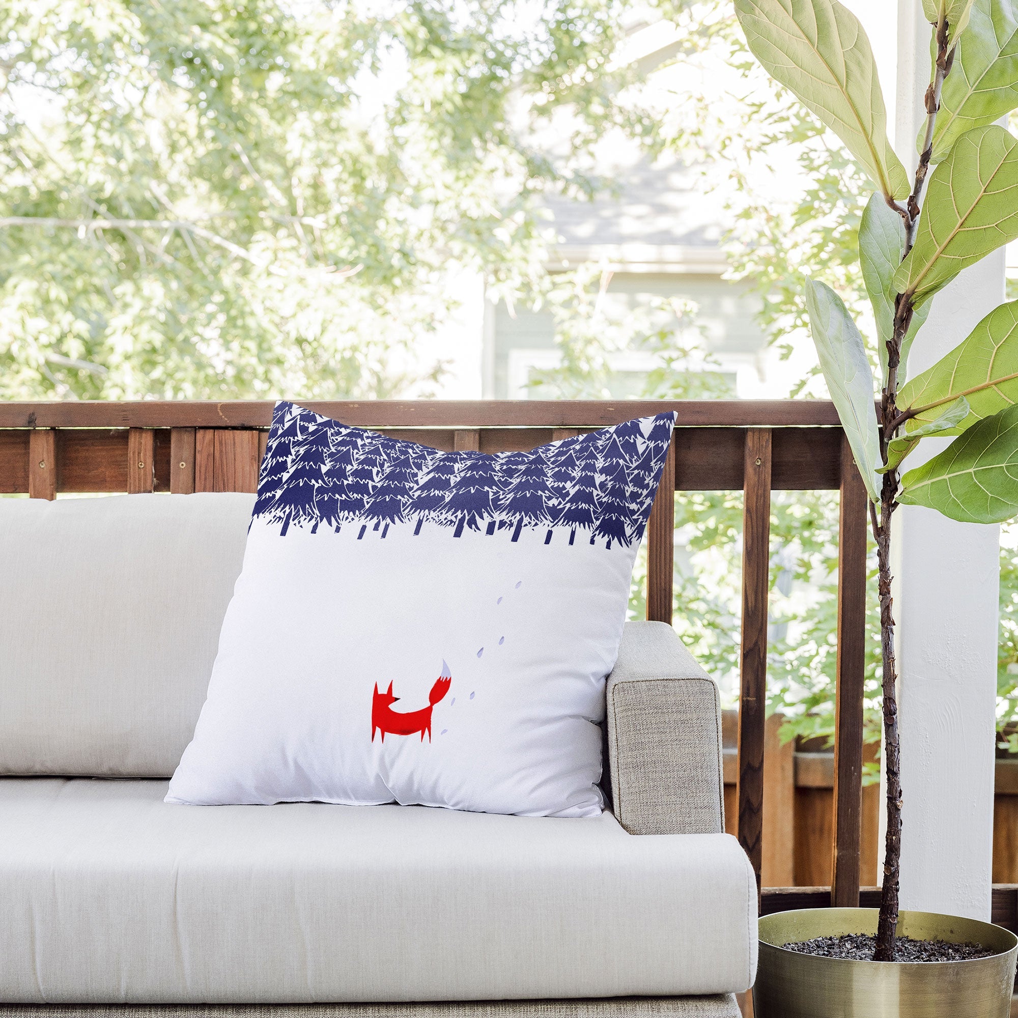 Robert Farkas Alone In The Forest Outdoor Throw Pillow