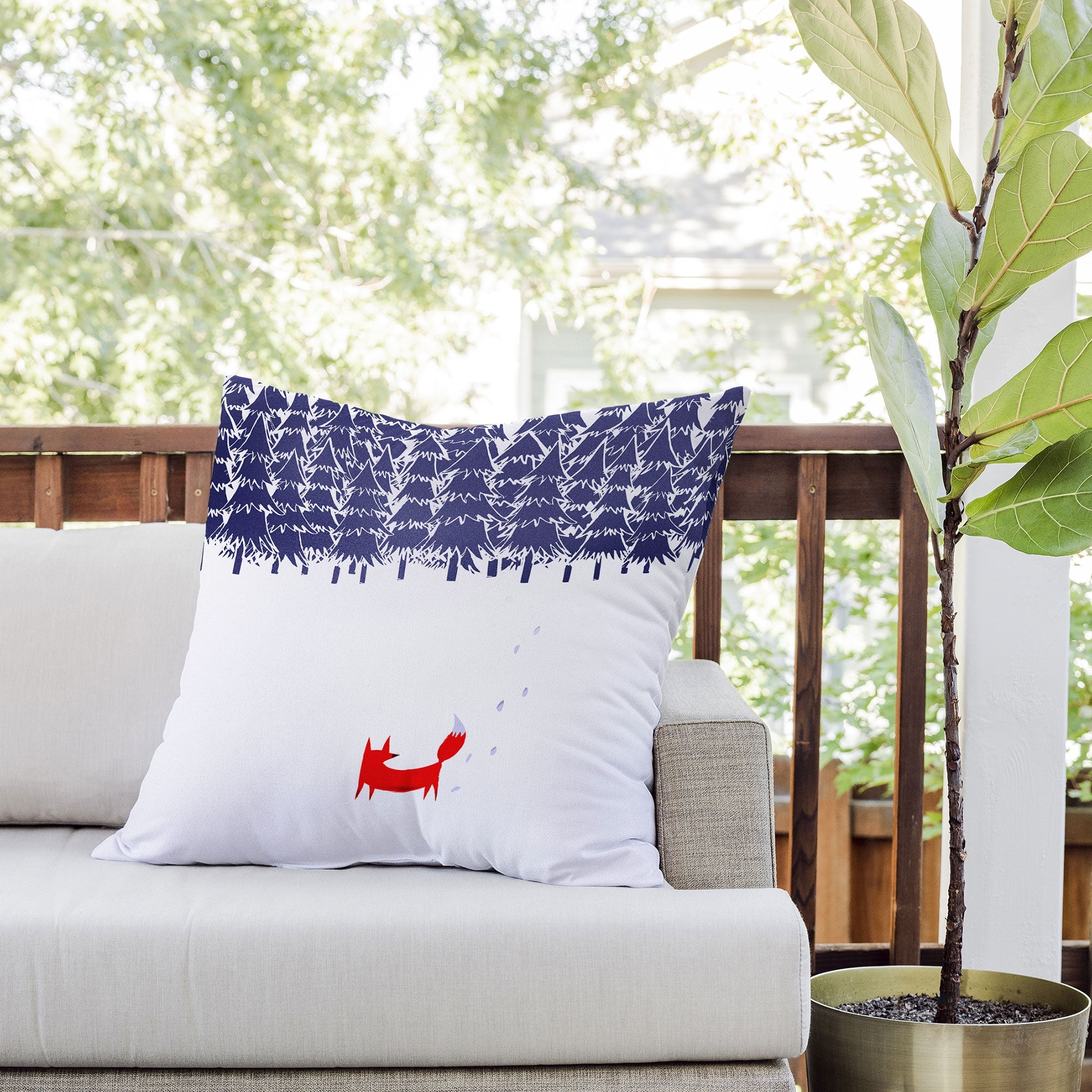Robert Farkas Alone In The Forest Outdoor Throw Pillow