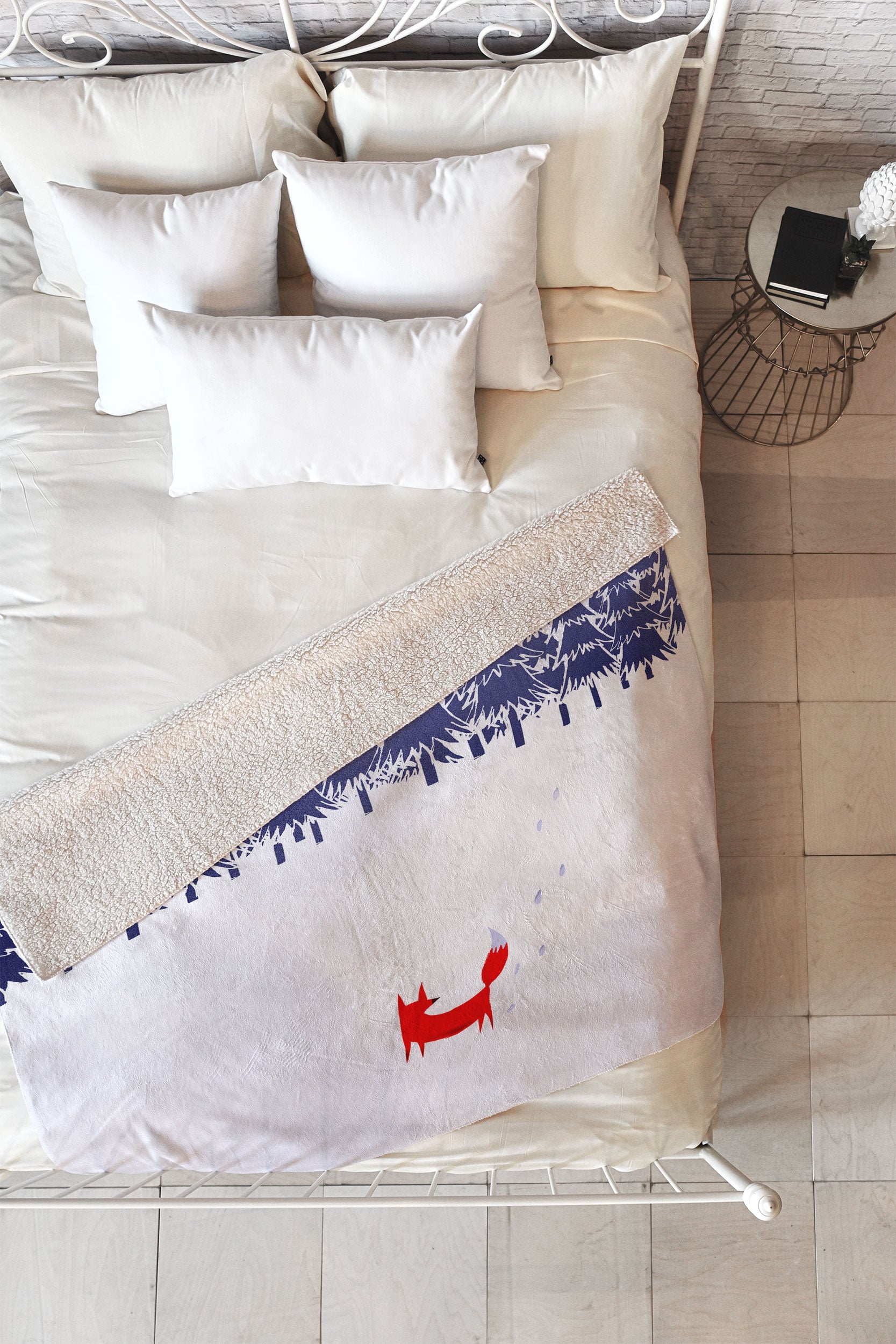 Robert Farkas Alone In The Forest Fleece Throw Blanket
