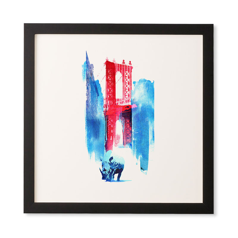 Robert Farkas Manhattan Bridge Framed Wall Art