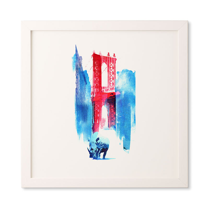 Robert Farkas Manhattan Bridge Framed Wall Art