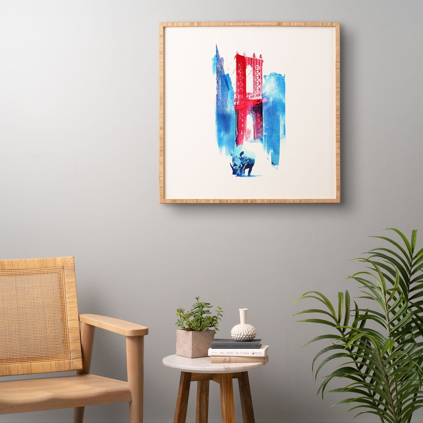 Robert Farkas Manhattan Bridge Framed Wall Art