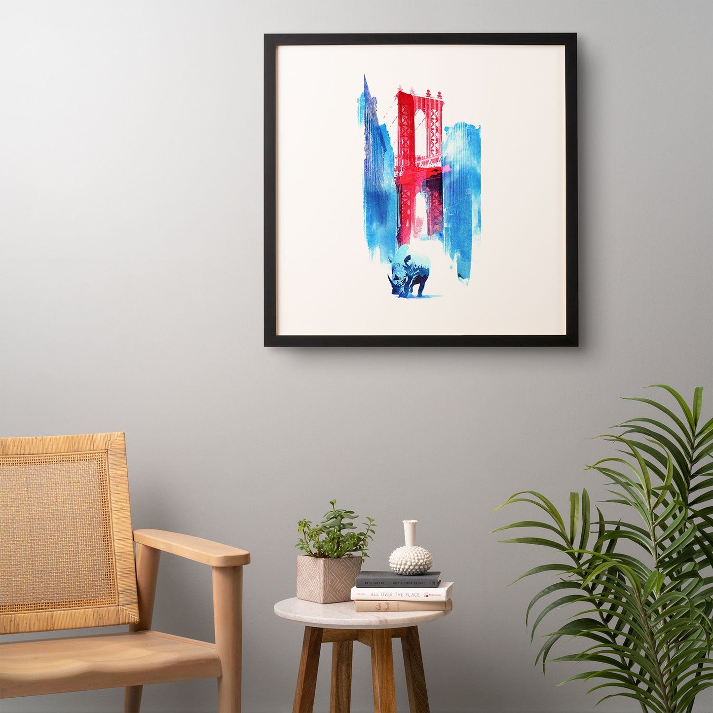 Robert Farkas Manhattan Bridge Framed Wall Art
