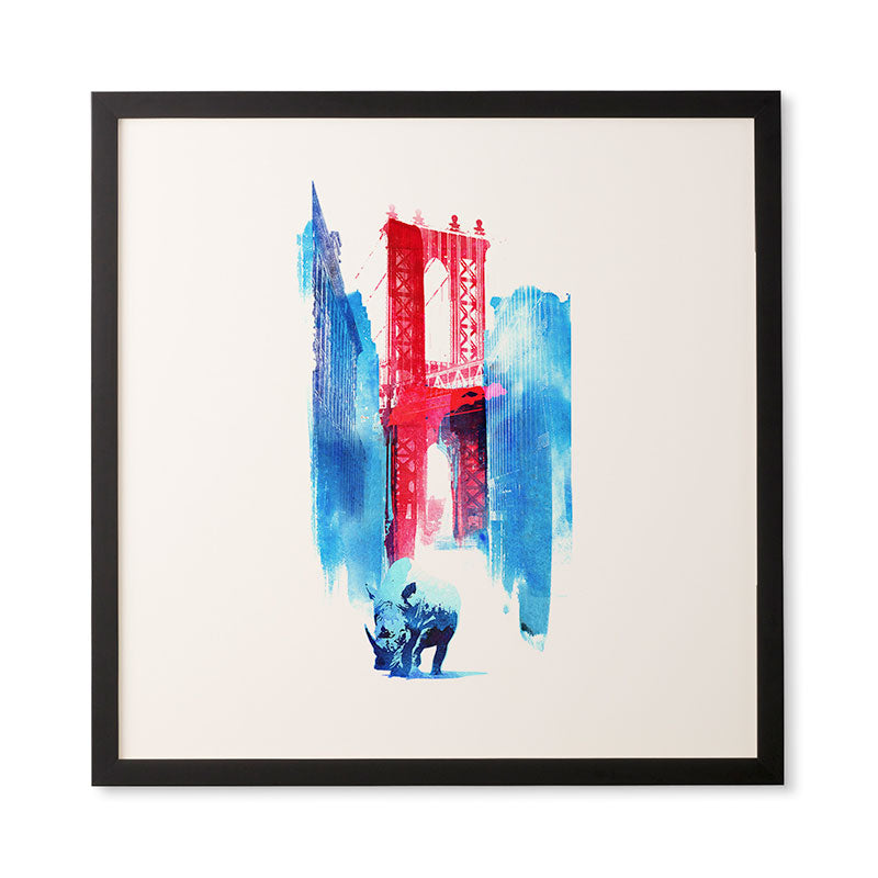 Robert Farkas Manhattan Bridge Framed Wall Art
