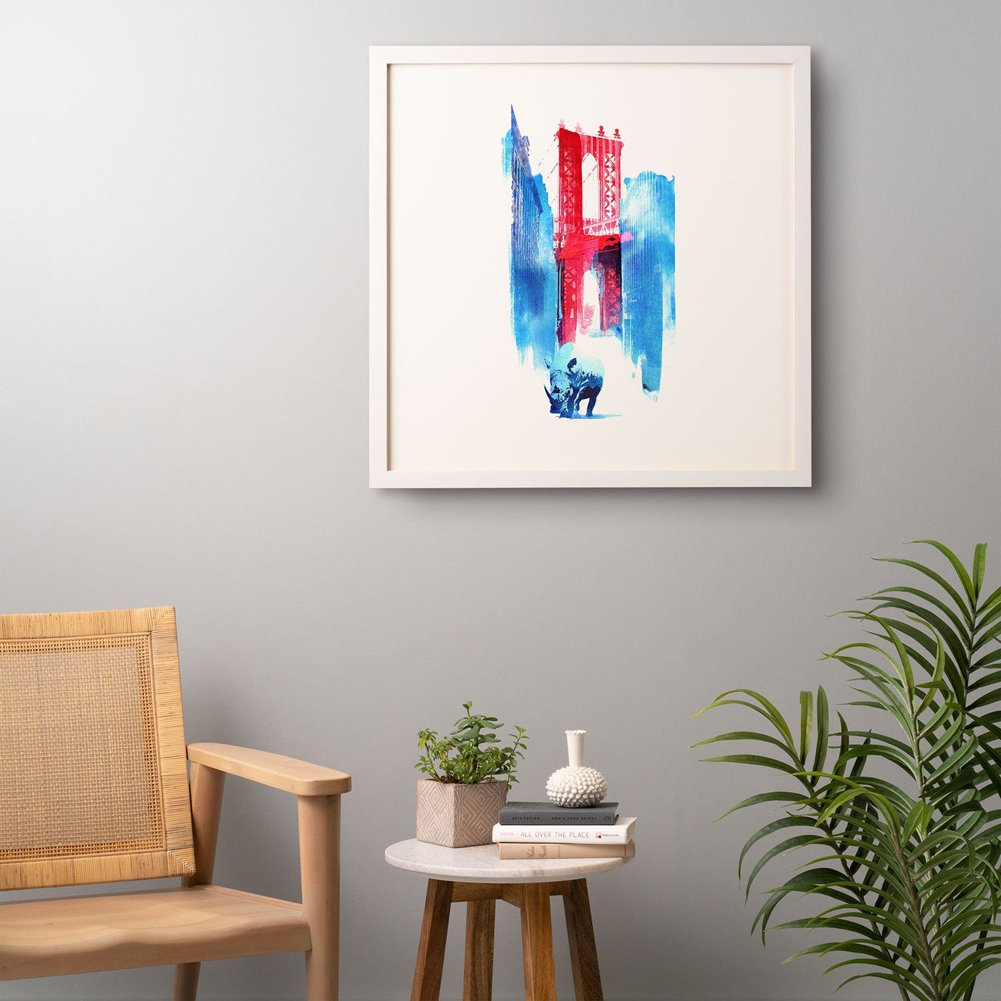 Robert Farkas Manhattan Bridge Framed Wall Art