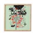 Robert Farkas Twin Peaks Map Framed Wall Art