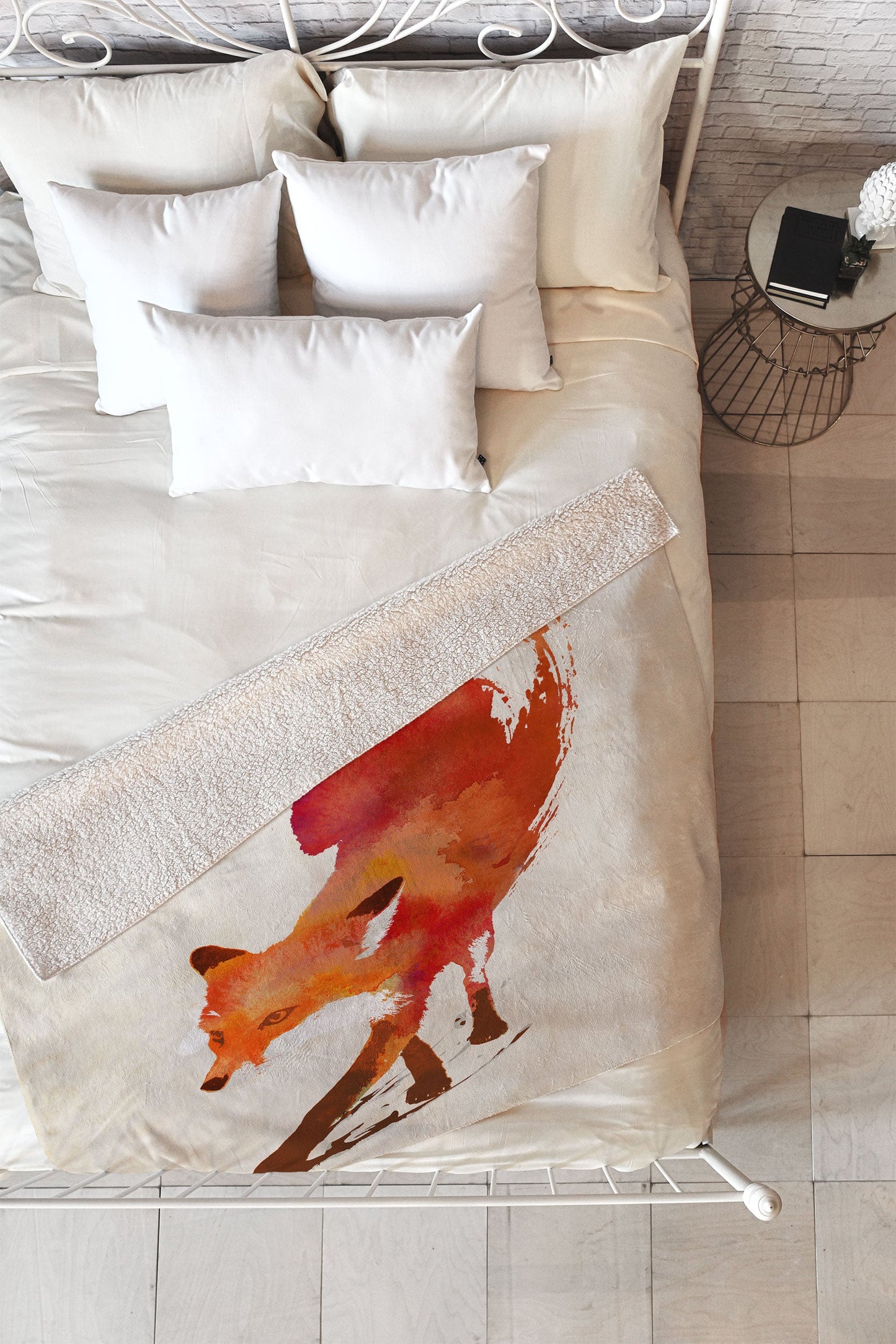 Robert Farkas Vulpes Fleece Throw Blanket
