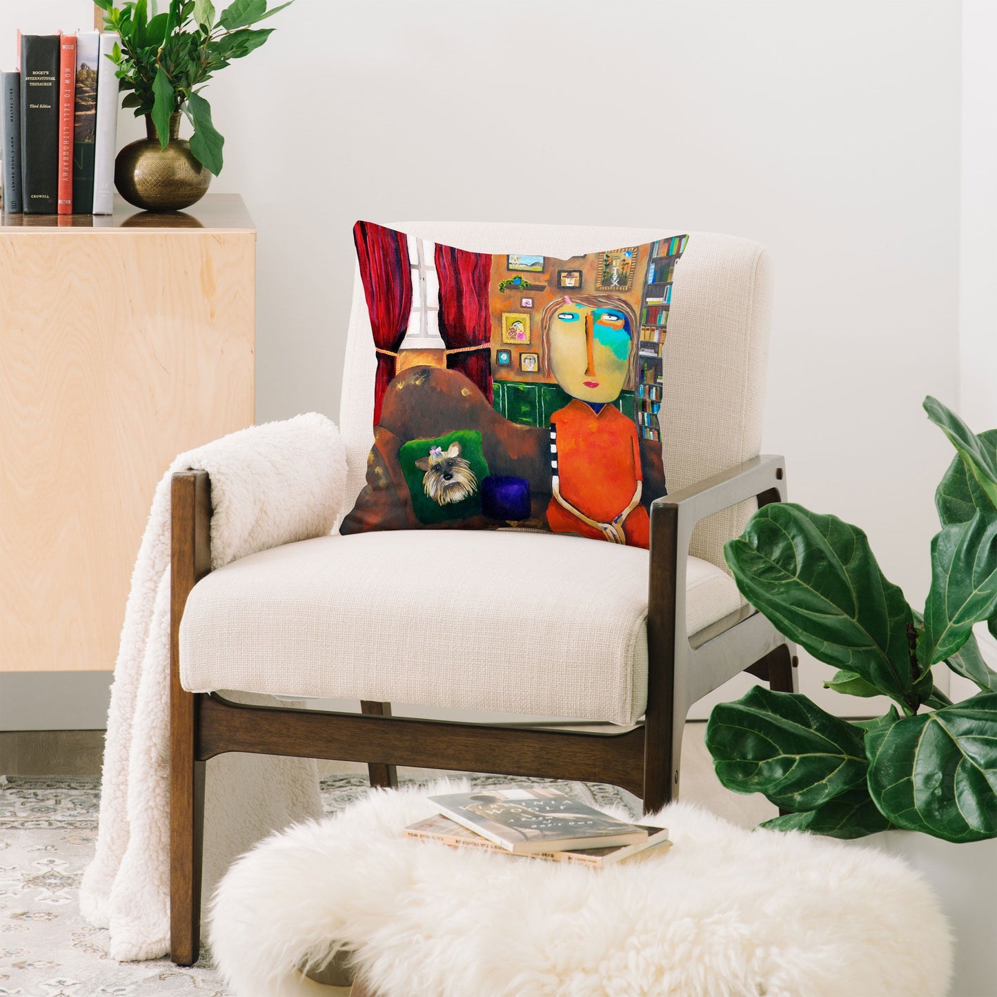 Robin Faye Gates With Bebe Throw Pillow