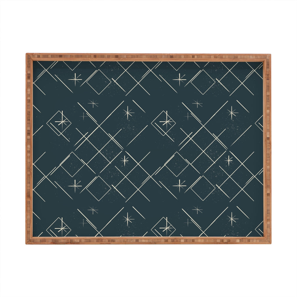 Little Om Starry Web navy Rectangular Tray
