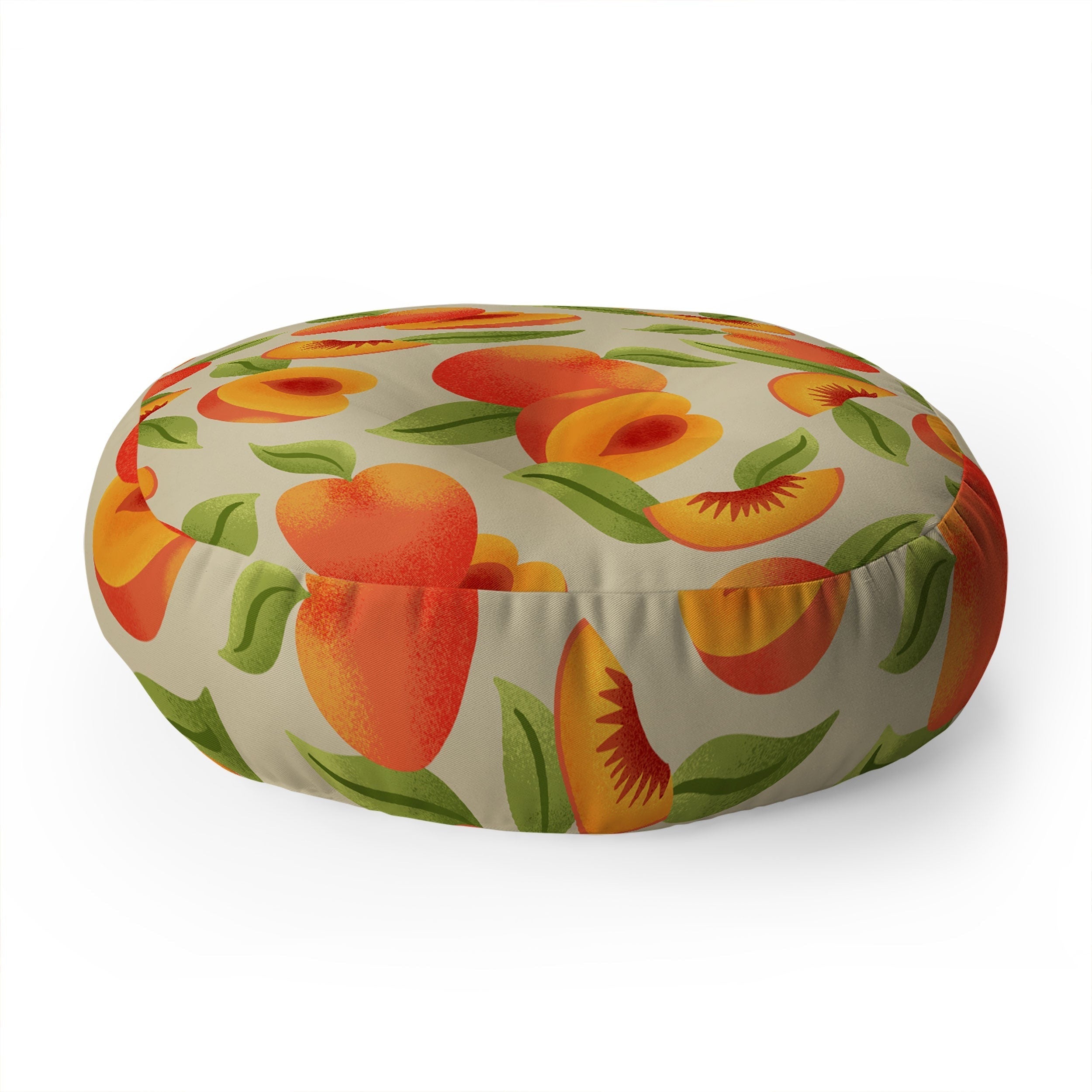 Jessica Molina Peach Pattern Floor Pillow Round