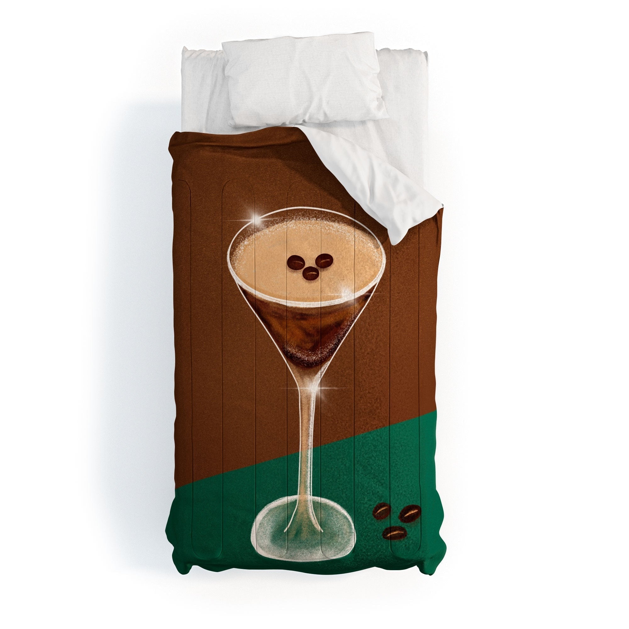 Design by Spark Expresso Martini Coffee Beans Comforter