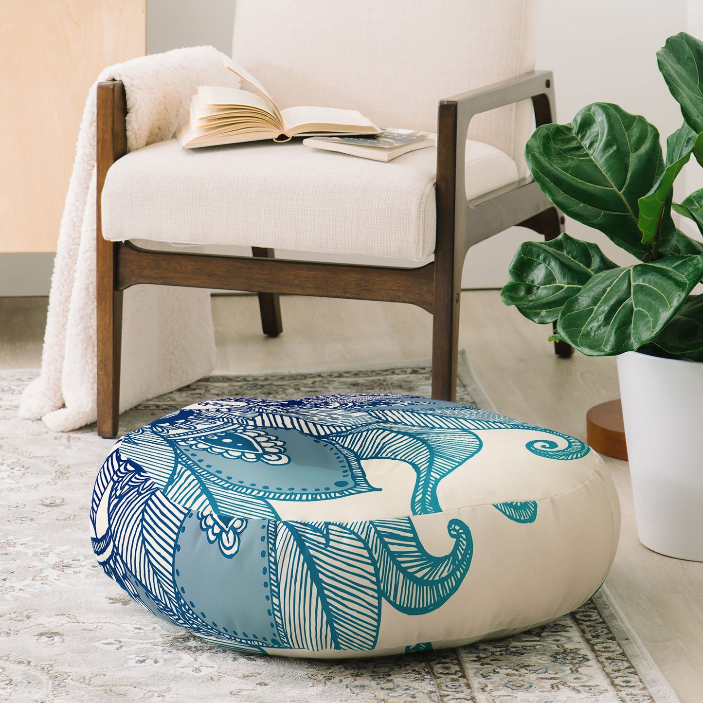 RosebudStudio Clarity Floor Pillow Round