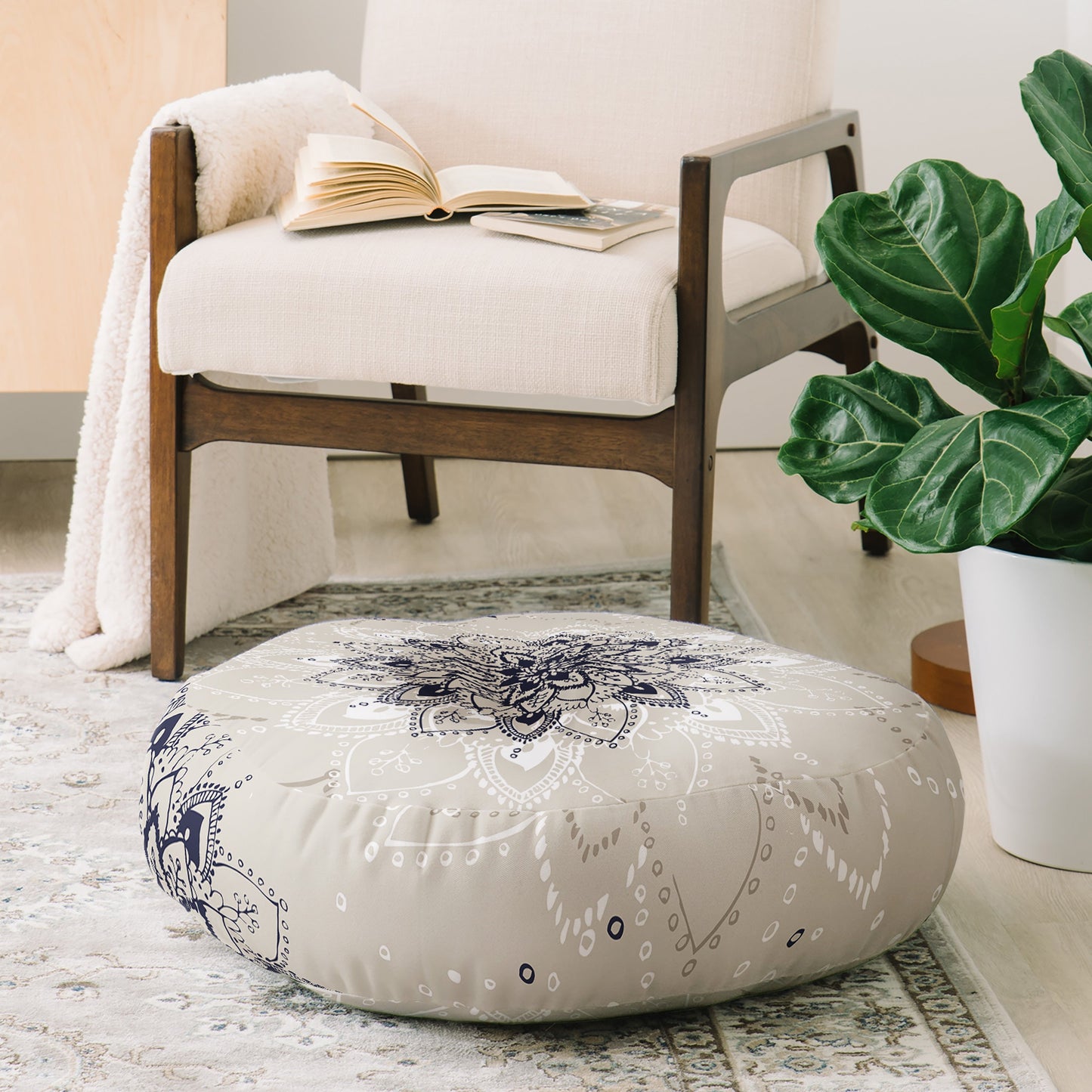RosebudStudio Trust Me Floor Pillow Round