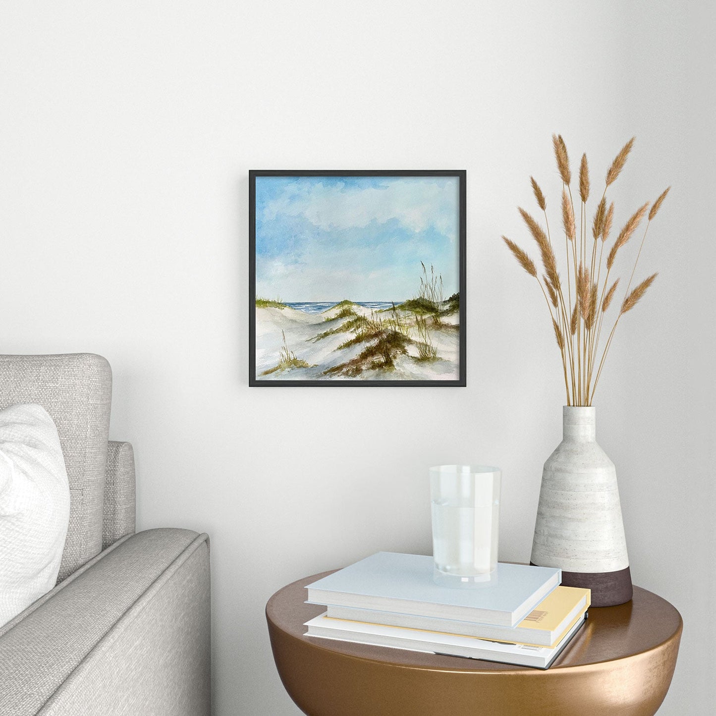 Rosie Brown Beyond the Dunes Square Metal Framed Art Print