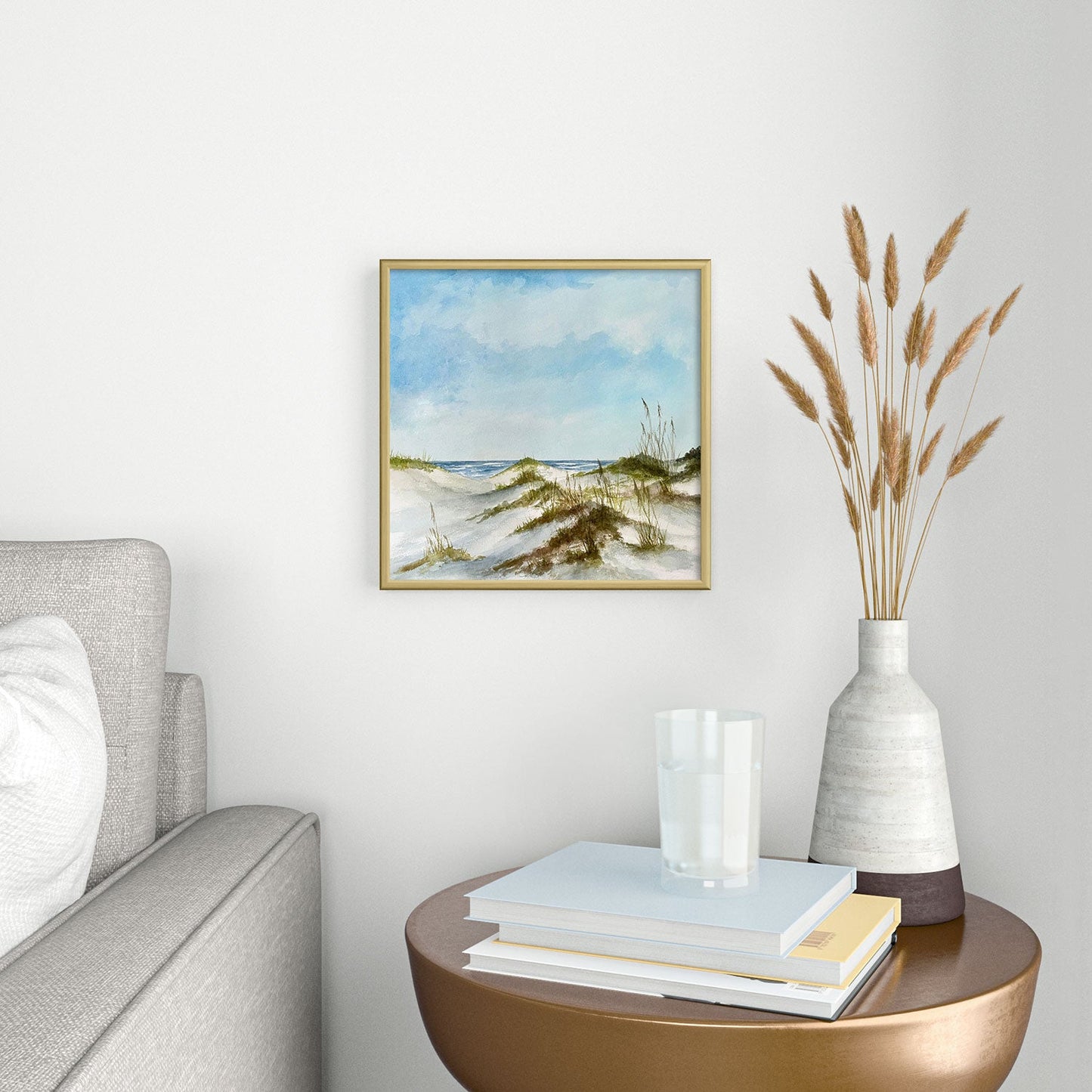 Rosie Brown Beyond the Dunes Square Metal Framed Art Print
