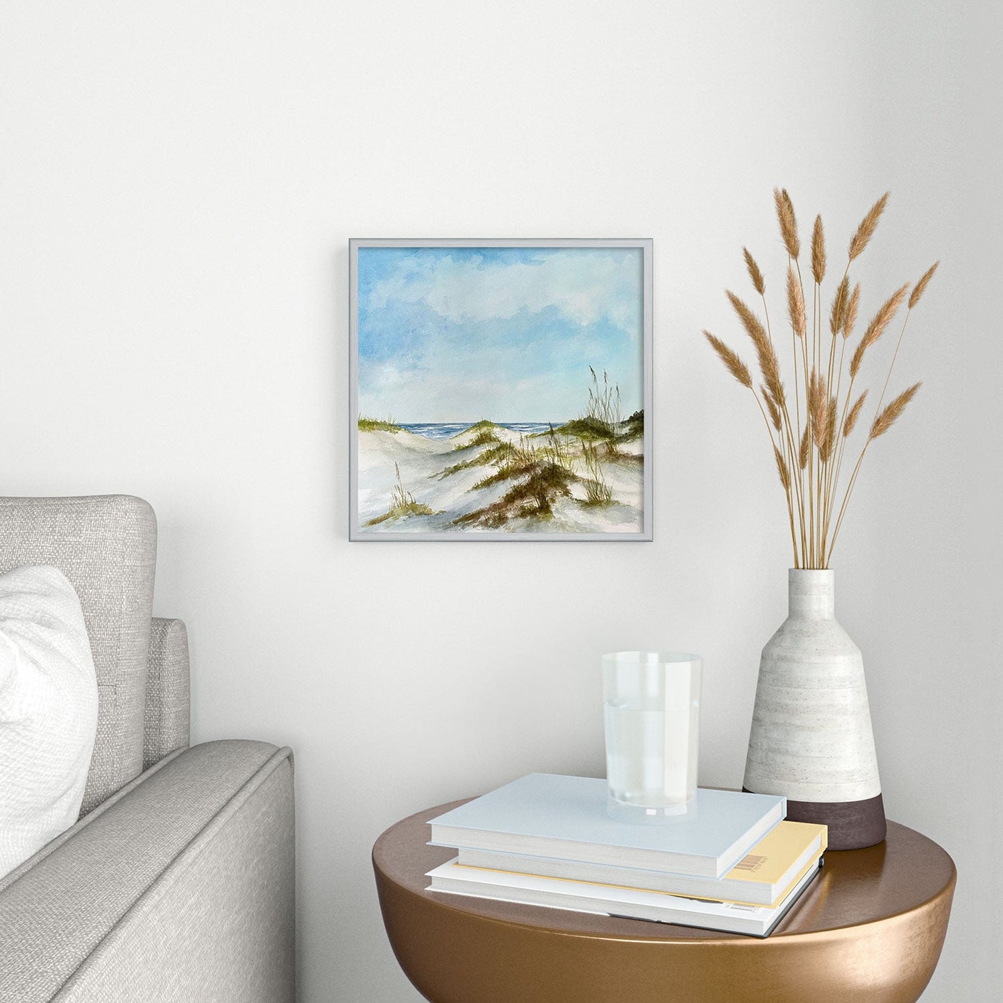 Rosie Brown Beyond the Dunes Square Metal Framed Art Print