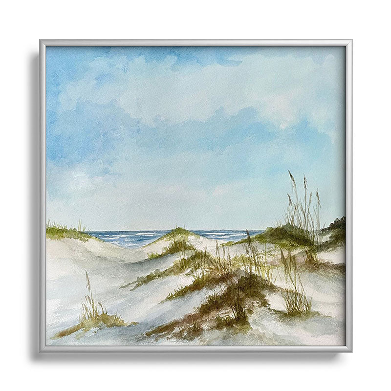 Rosie Brown Beyond the Dunes Square Metal Framed Art Print