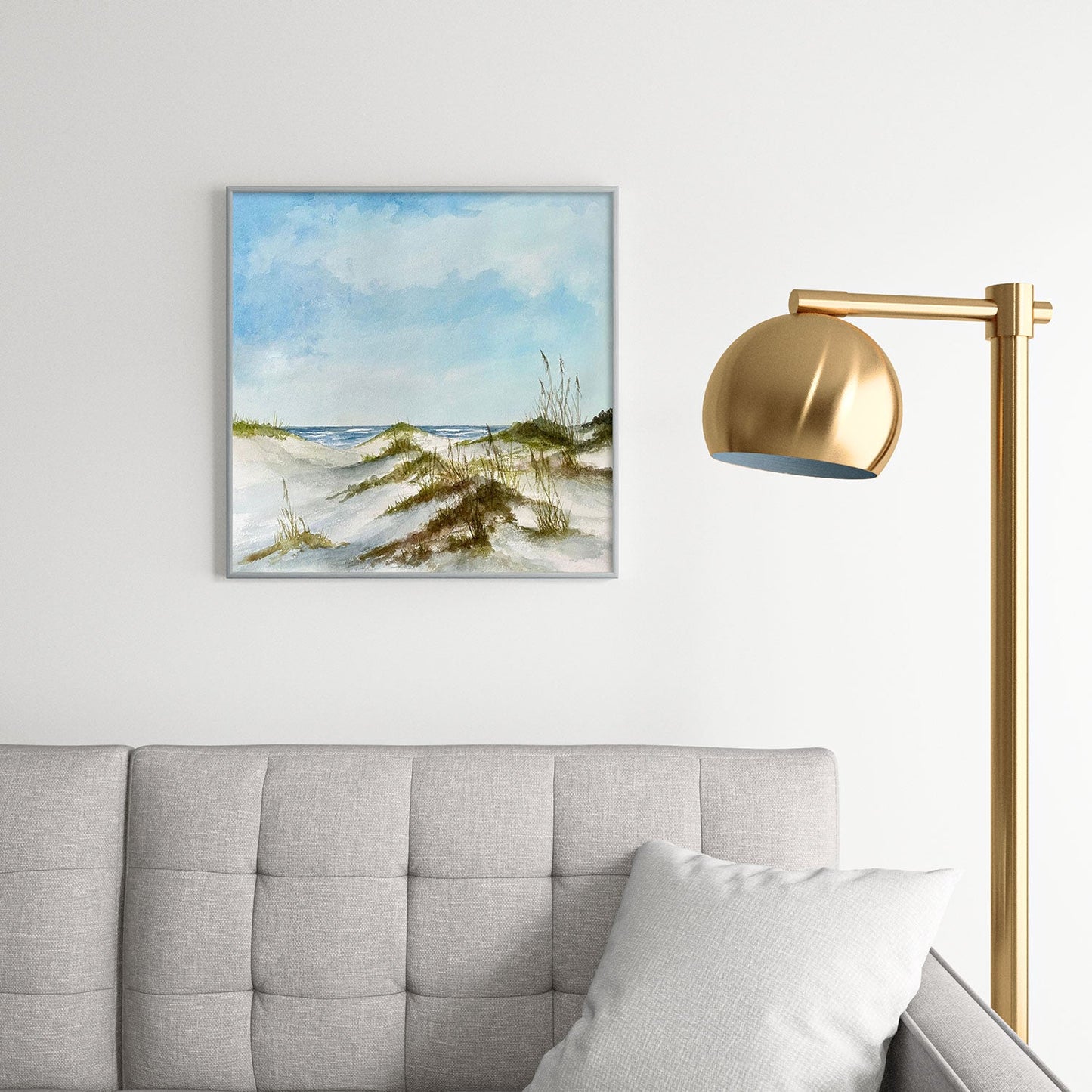 Rosie Brown Beyond the Dunes Square Metal Framed Art Print