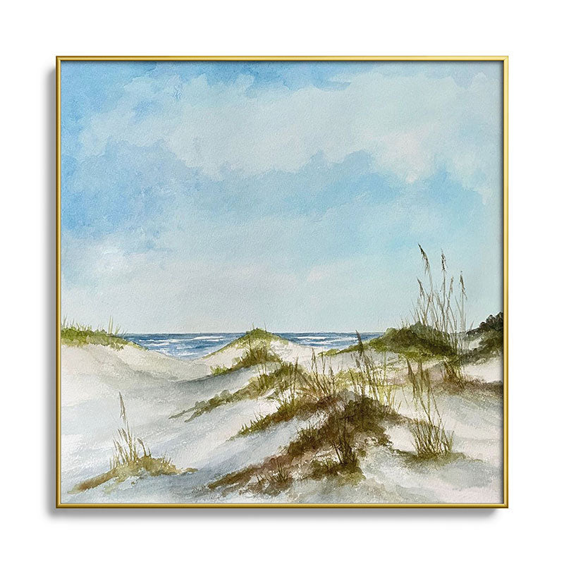 Rosie Brown Beyond the Dunes Square Metal Framed Art Print