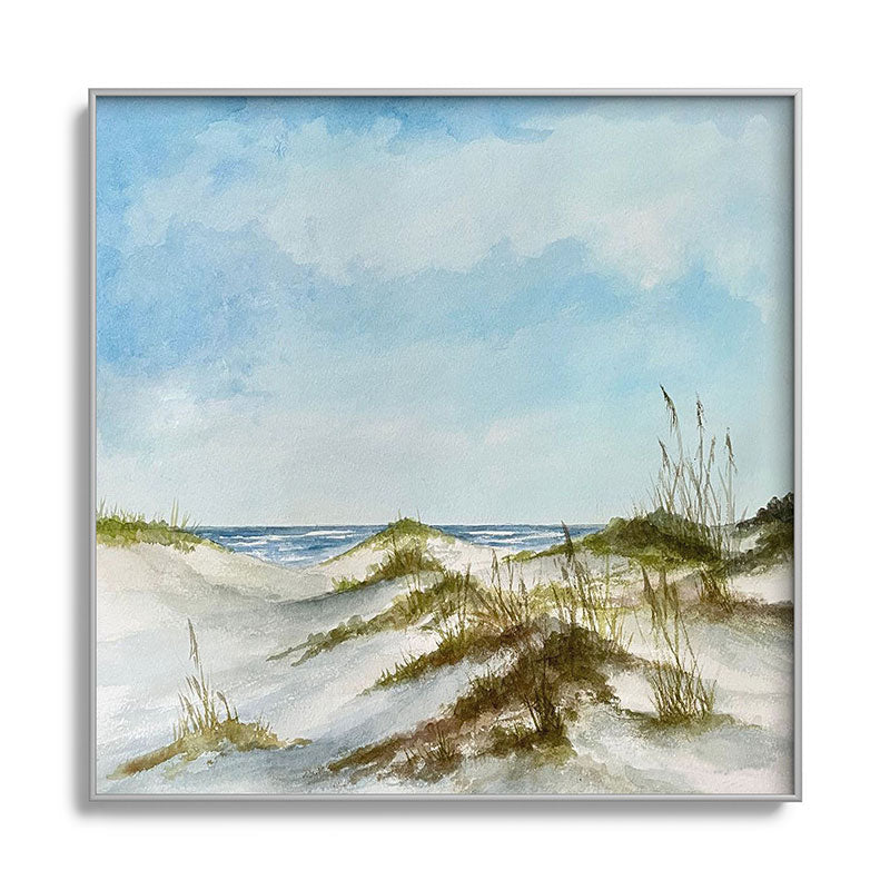 Rosie Brown Beyond the Dunes Square Metal Framed Art Print