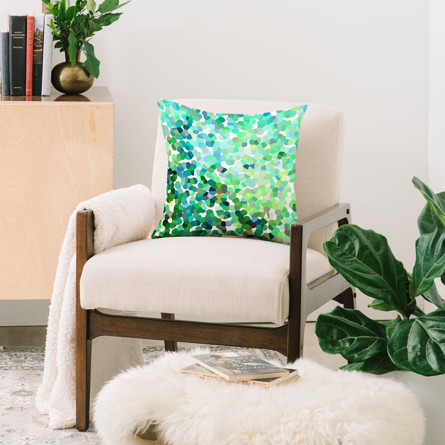 Rosie Brown Bubbles Throw Pillow