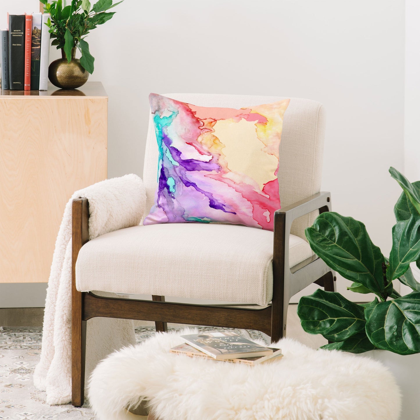 Rosie Brown Color My World Throw Pillow