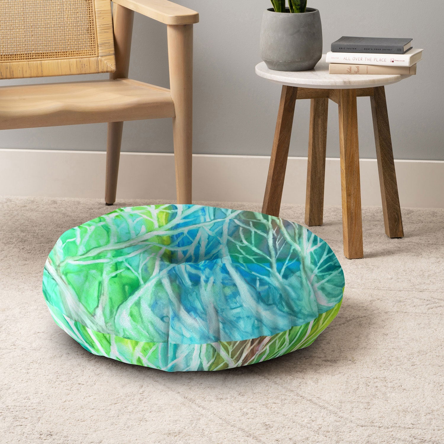 Rosie Brown Coral View Floor Pillow Round