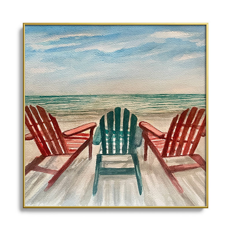 Rosie Brown The View Square Metal Framed Art Print
