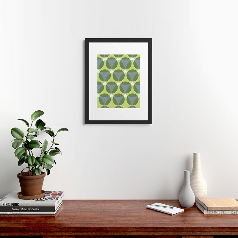 Marta Barragan Camarasa Stylish Retro Circle Framed Art Print