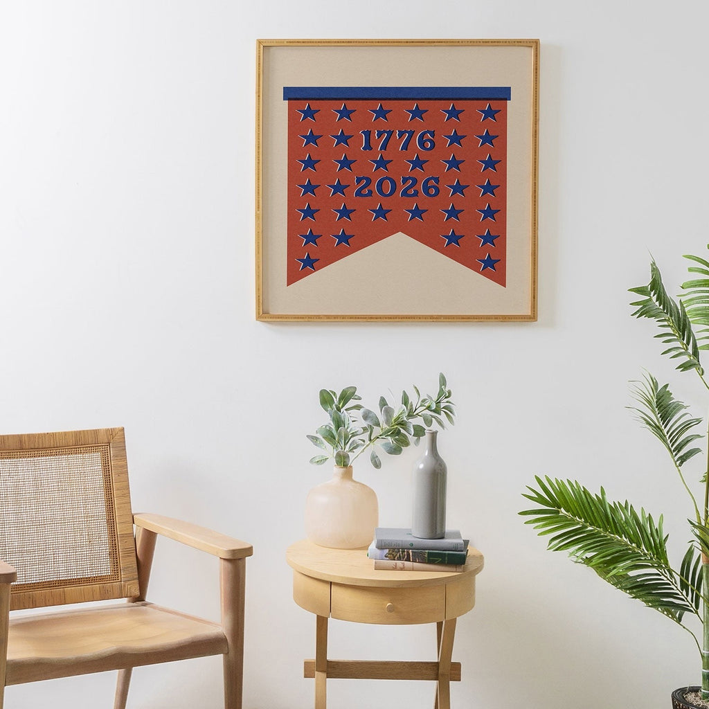 DENY Designs Star Banner Framed Wall Art