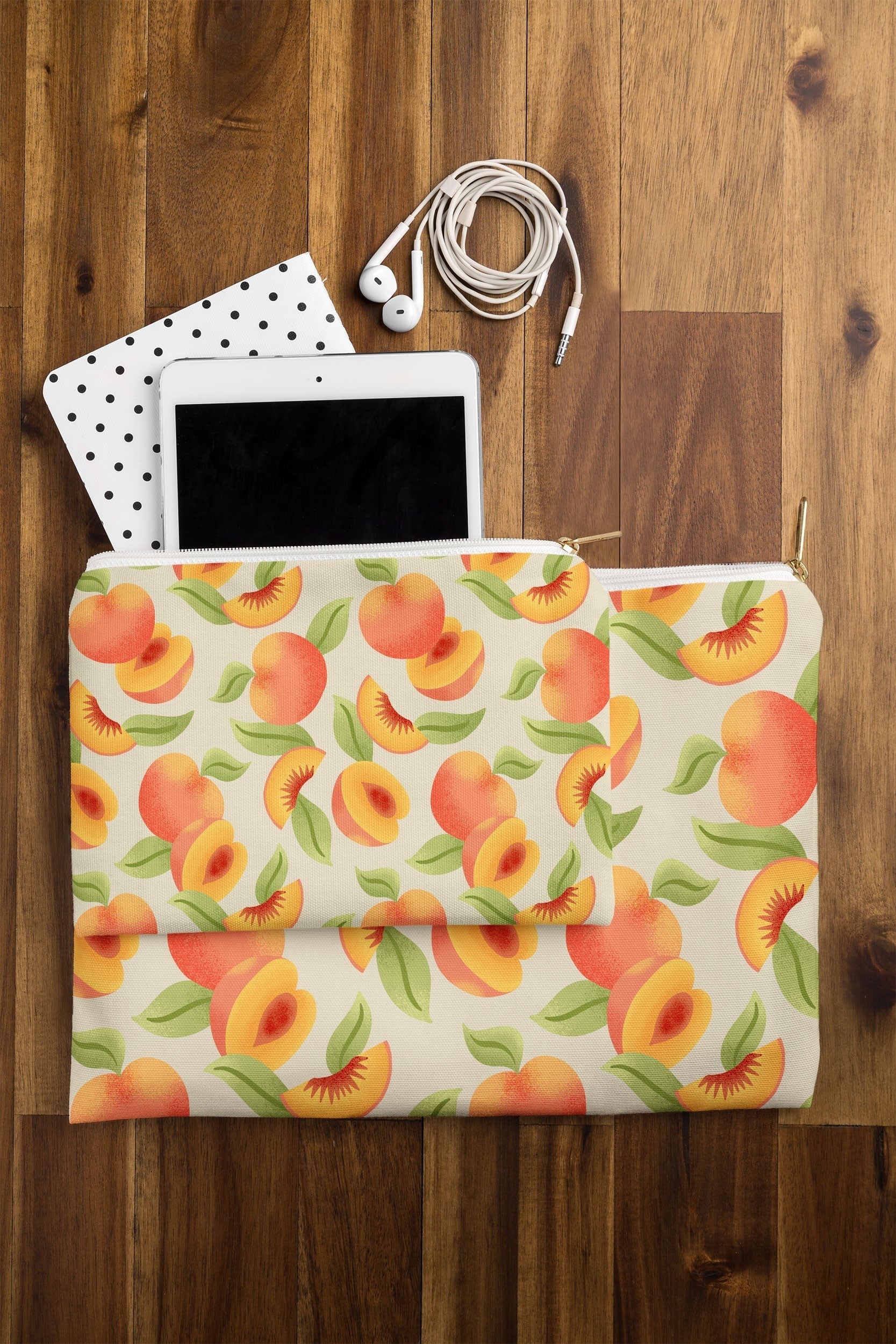 Jessica Molina Peach Pattern Pouch