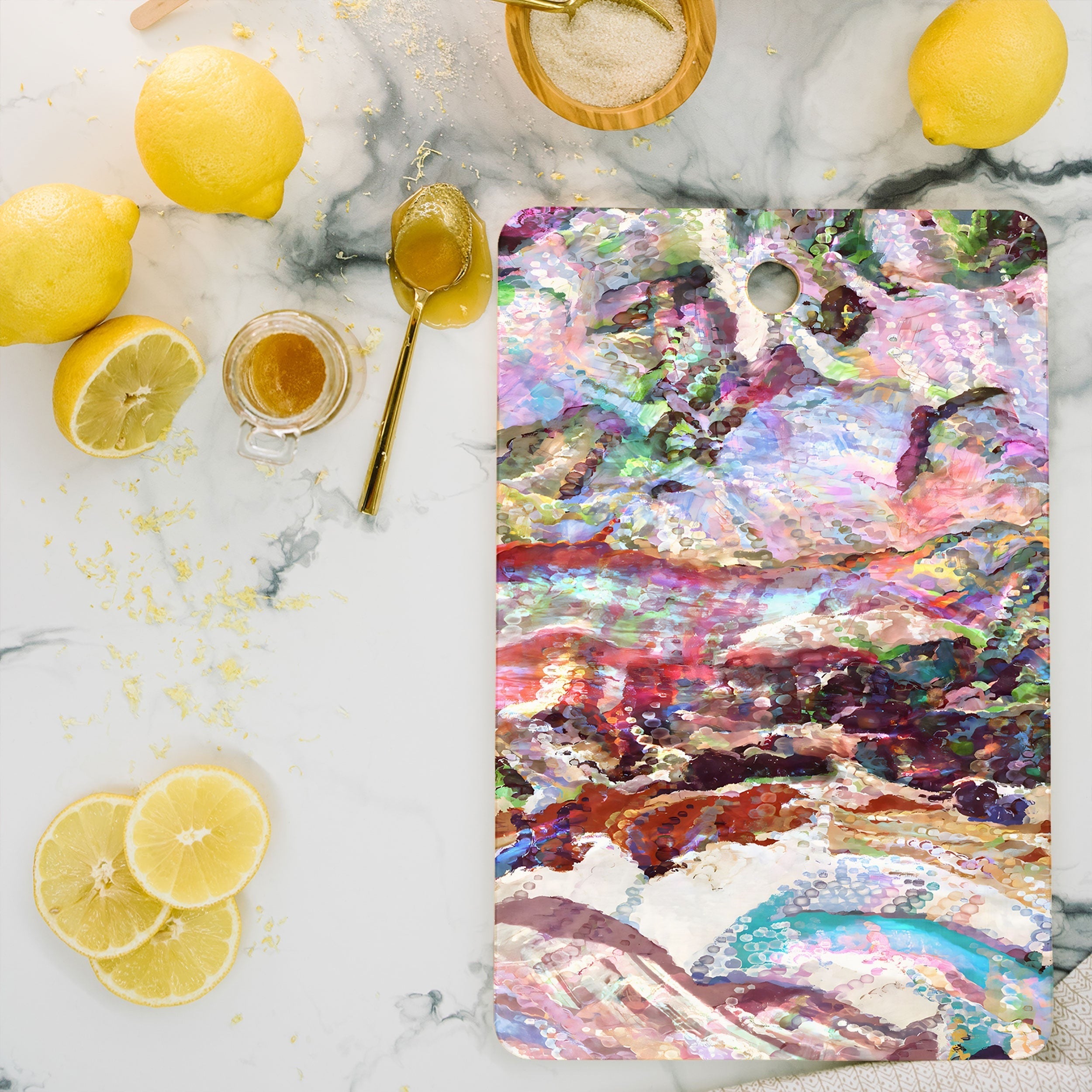 83 Oranges Sequin Haze Cutting Board Rectangle