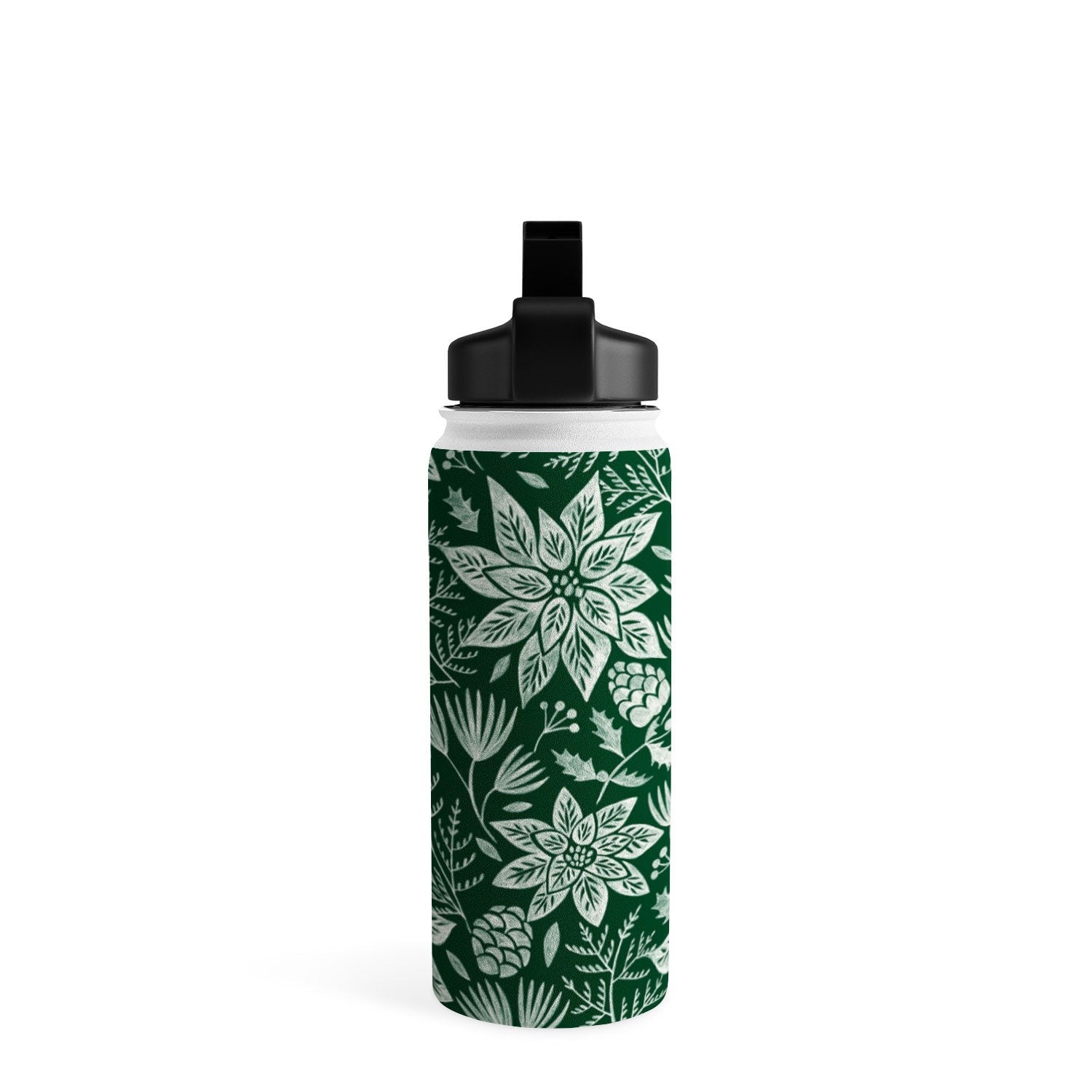 Pimlada Phuapradit Christmas Poinsettia Water Bottle