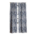 Avenie BR Navy Tiger Stripes Blackout Window Curtain