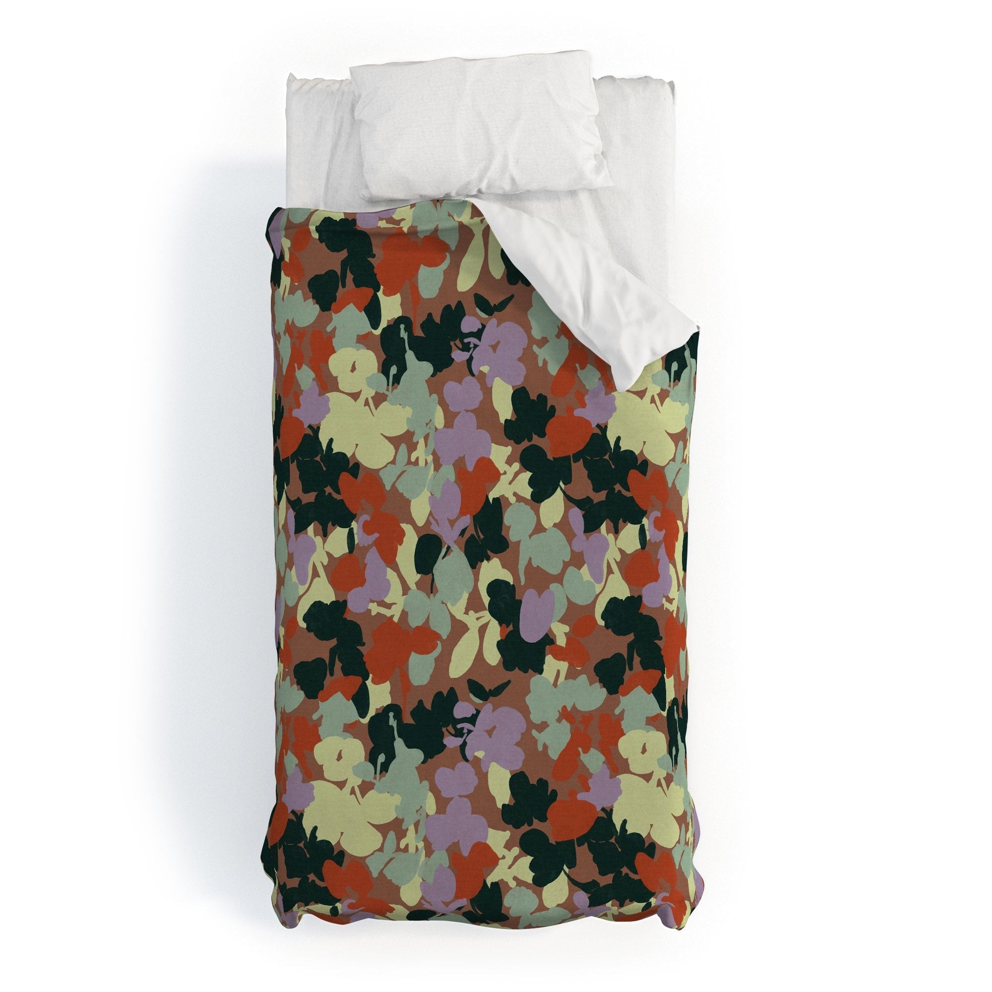 Marta Barragan Camarasa Retro Bloom Medley Duvet Cover