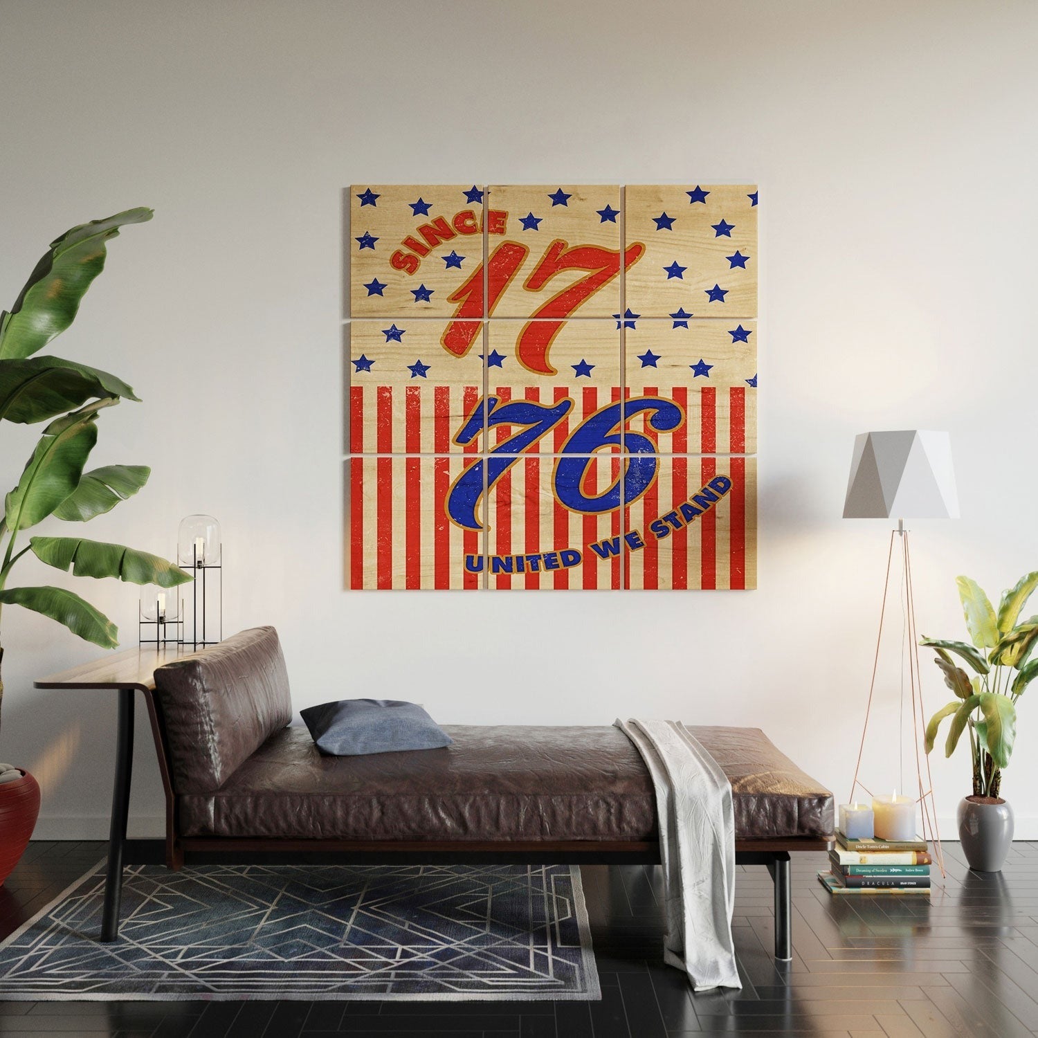 DENY Designs 1776 Stars Wood Wall Mural