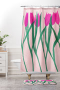 Garima Dhawan tulips 14 Shower Curtain And Mat