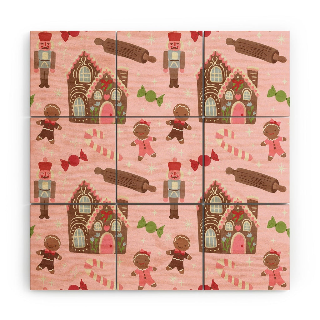 carriecantwell Sweet Christmas Holidays Wood Wall Mural