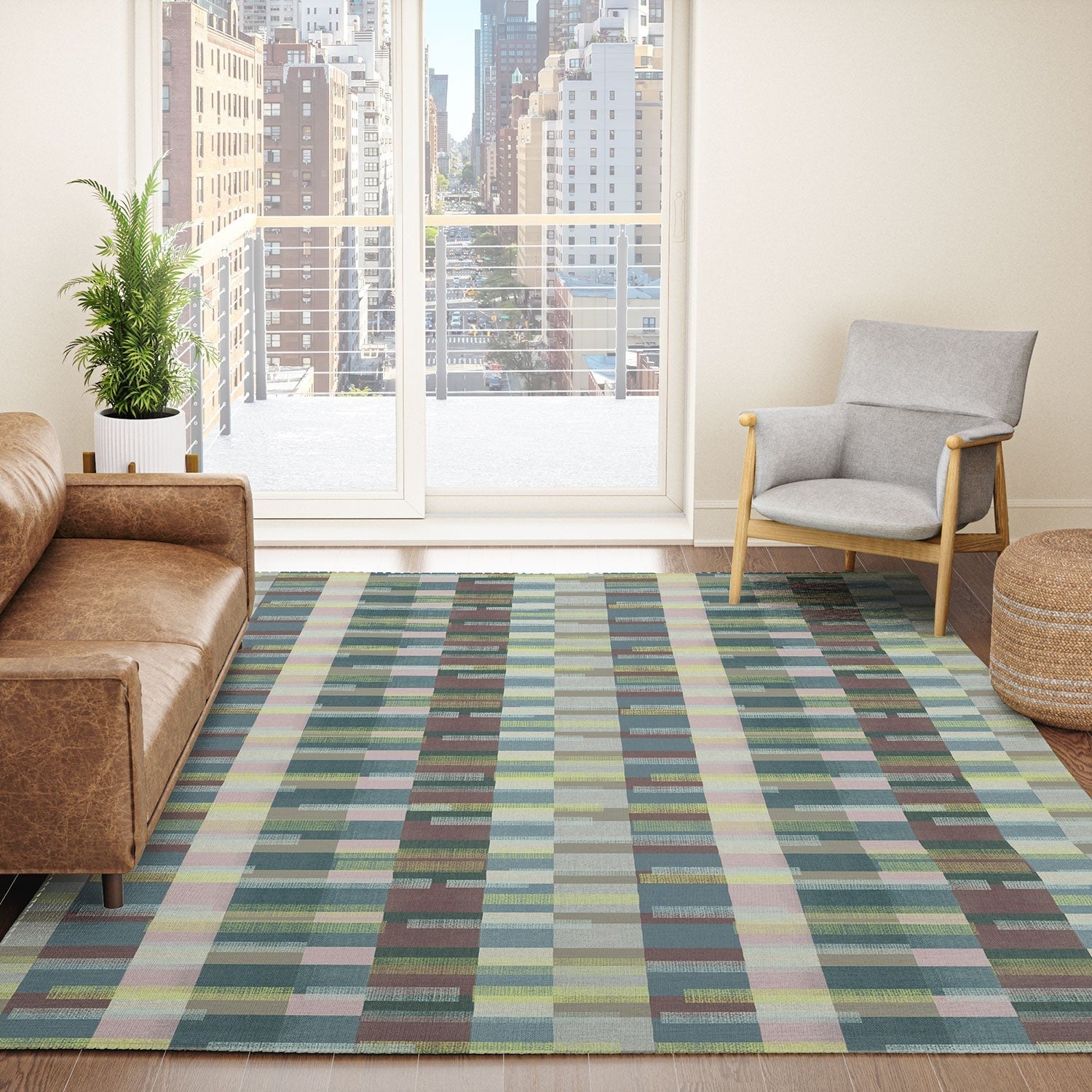 Marta Barragan Camarasa Dynamic Linear Blocks Area Rug