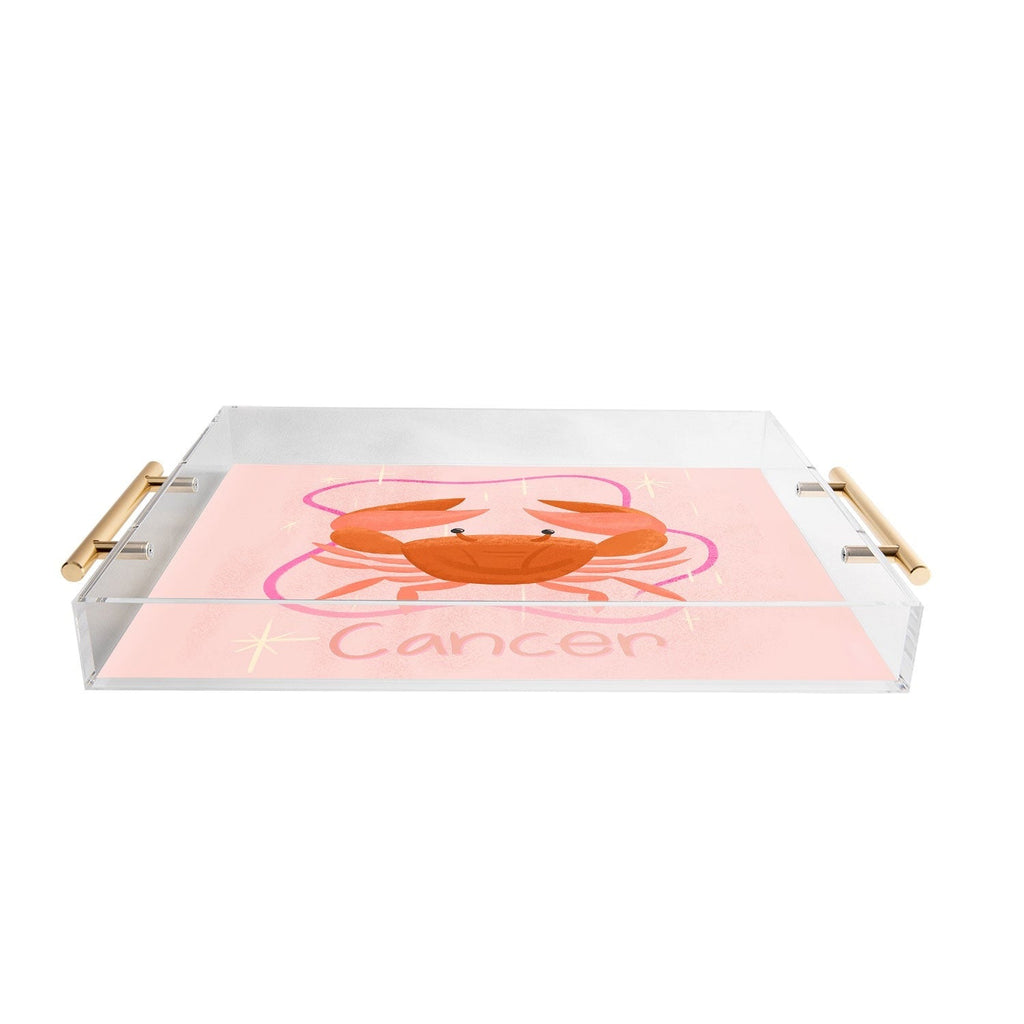 Little Om Zodiac Signs Cancer Acrylic Tray