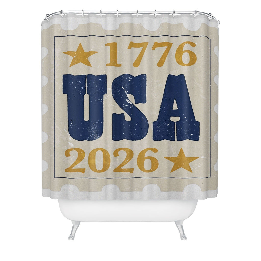 DENY Designs USA Stamp Shower Curtain