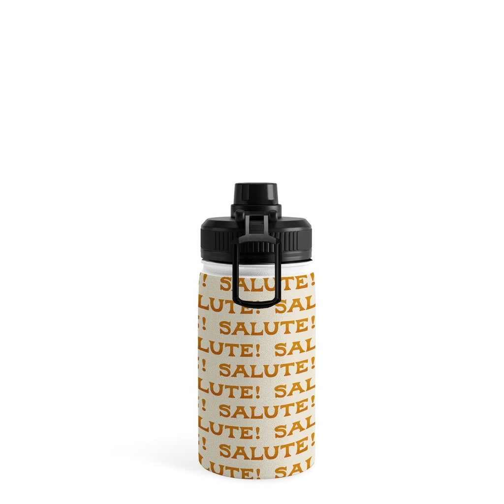 Jessica Molina Salute Gold Pattern on Cream Water Bottle
