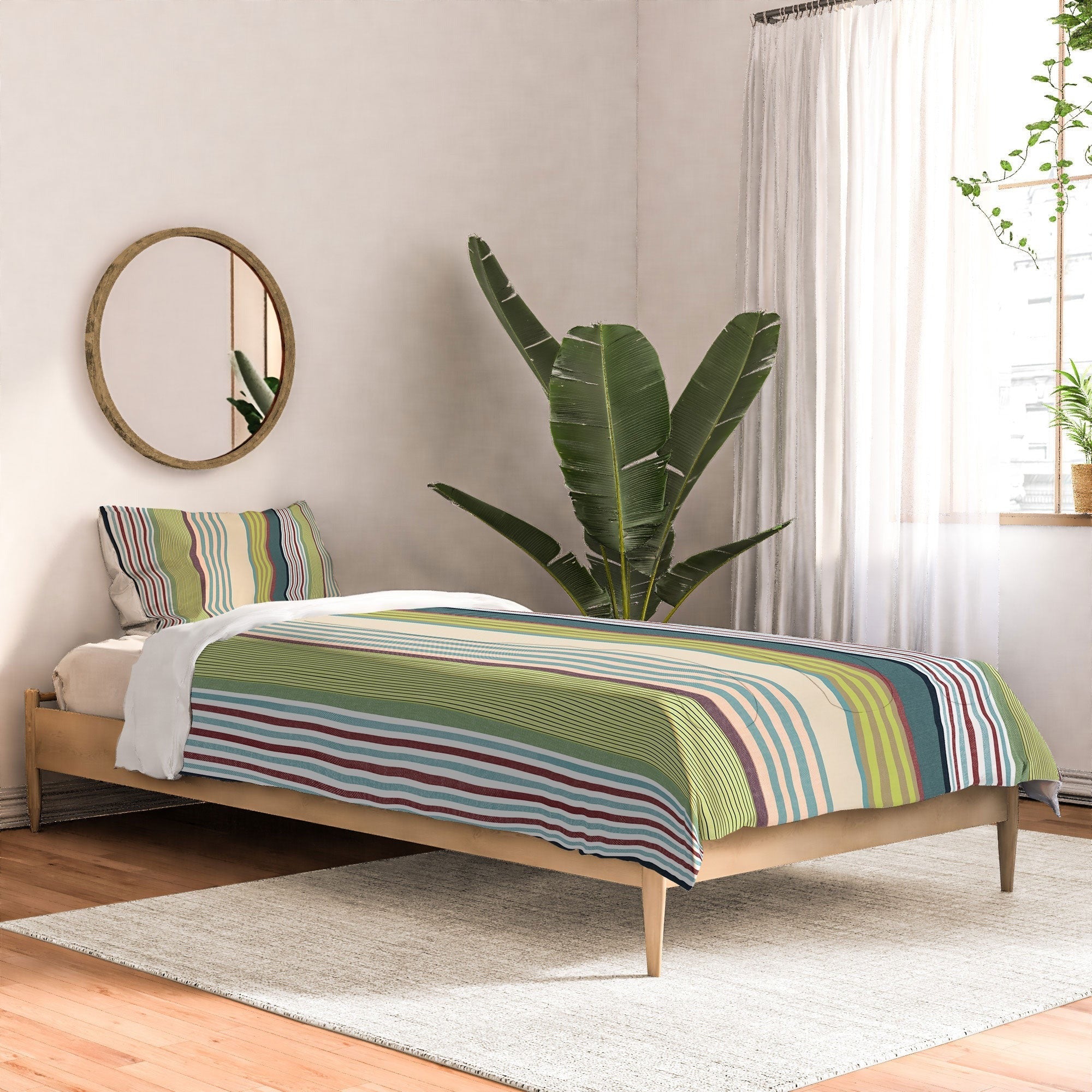 Marta Barragan Camarasa Colorful Stripe Delight Comforter