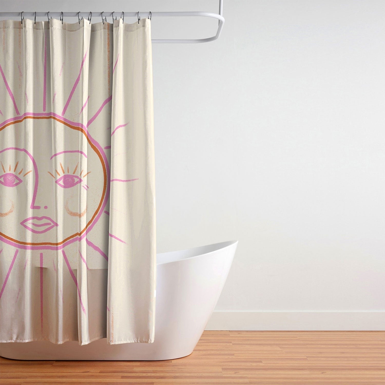 Little Om Celestial Sun cream Shower Curtain