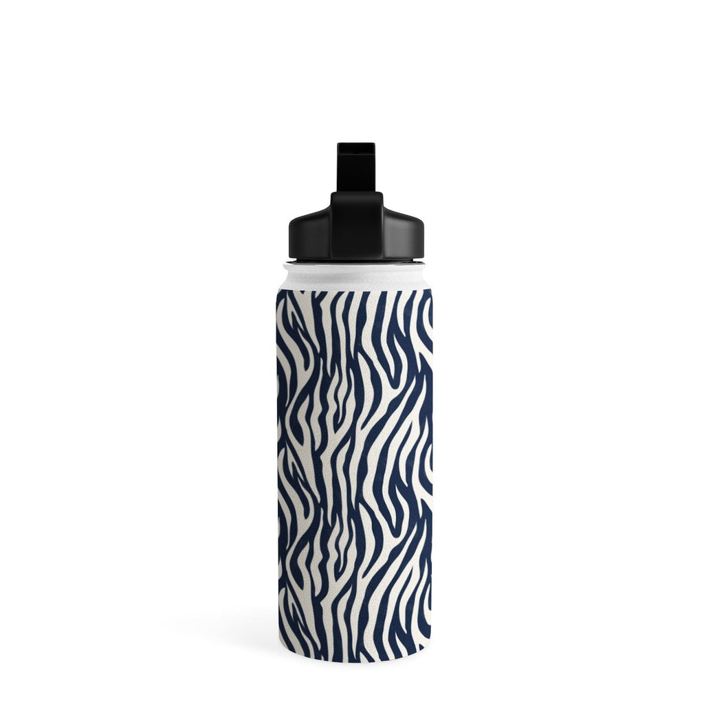 Avenie BR Navy Tiger Stripes Water Bottle