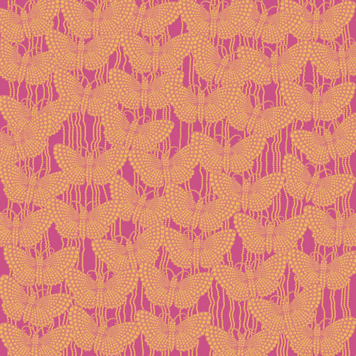 Ruby Door Butterflies And Pearls In Pink Shower Curtain